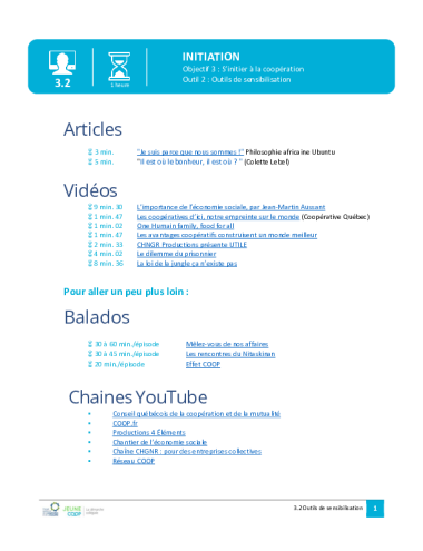 Outils de sensibilisation